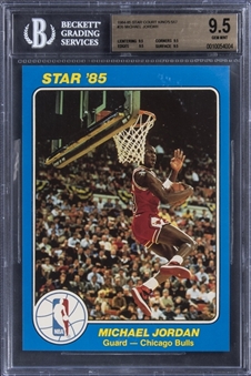 1984/85 Star "Court Kings" 5x7 #26 Michael Jordan Rookie Card – True Gem Example – BGS GEM MINT 9.5 – Top BGS-Graded Example! None Graded Higher!